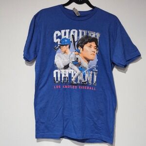 Los Angeles Dodgers Shohei Ohtani Graphic Size Medium T-Shirt Blue Baseball NWOT